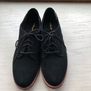 Bass Black Suede Oxfords size 8